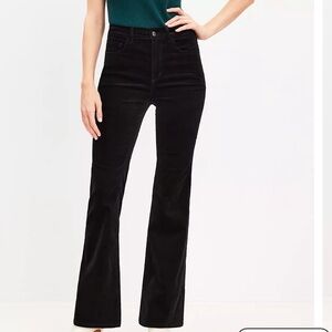 Loft Flare Crop Velvet Pants